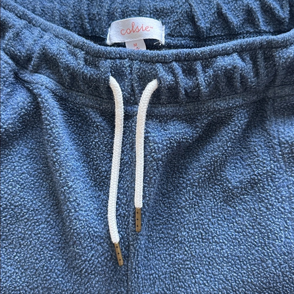 Colsie - Reverse Fleece Joggers in Denim Blue - Picture 3 of 6